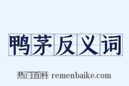 鸭茅反义词是什么意思的图片